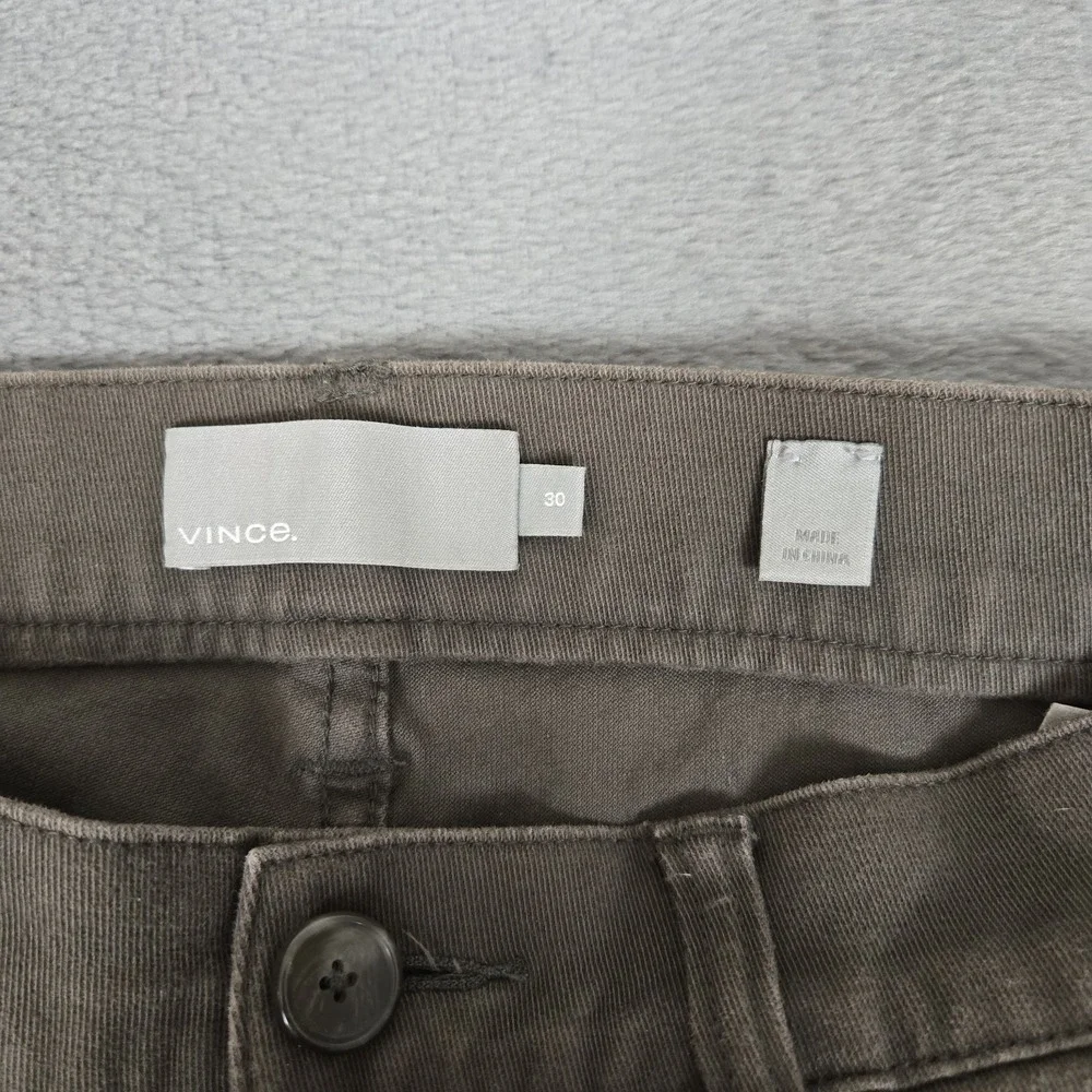 VINCE Essential Five-pocket Twill Pants Mens 30x32 Brown‎ Slim Style MS121-2248